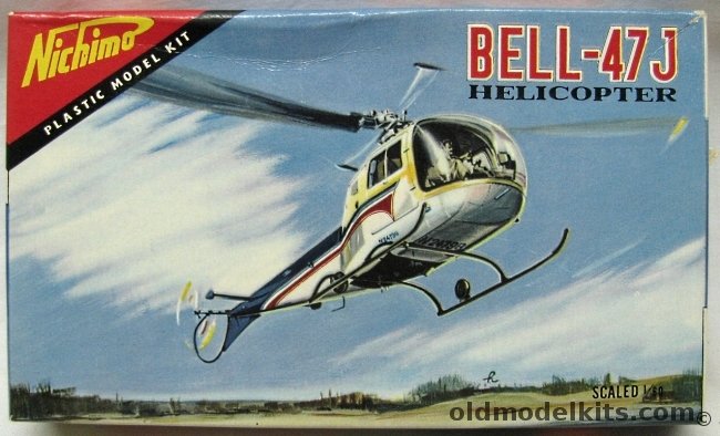 Nichimo 1/60 Bell-47J Sony Helicopter plastic model kit